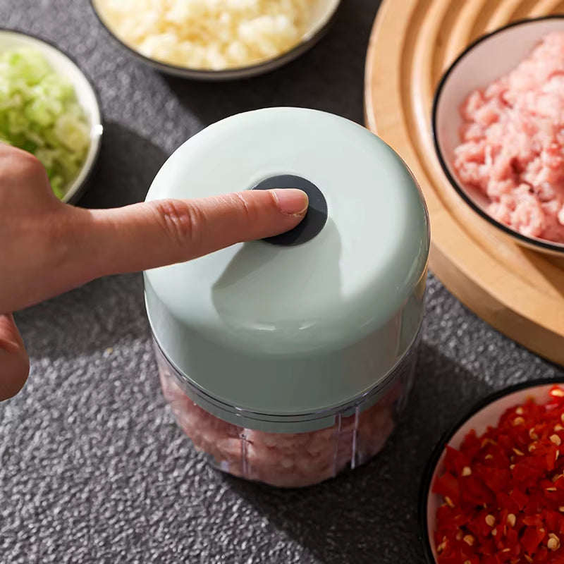 Electric Kitchen Food Chopper USB Portable Meat Grinder Vegetable Chopper - Kitchen Gadgets