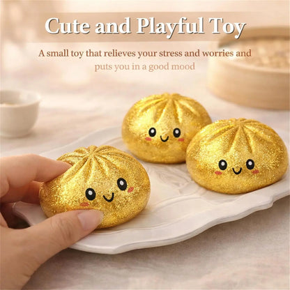  Glitter Dumpling Squishy with Box Dumplings Sensory Squeeze Toy for Stress Relief