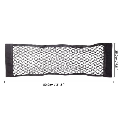 Universal Car Back Seat Organizer - Elastic Mesh Trunk Net with Magic Stickers for Ultimate Storage Solution