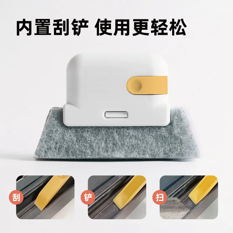 Ultimate Window Groove Cleaning Tool - Handheld Brush for Door Gaps, Keyboards, and Kitchen Floors