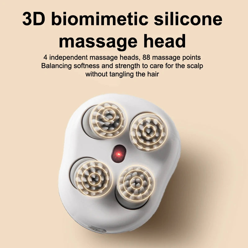 Rechargeable Electric Scalp Massager Brush - Handheld Hair Growth Stimulator for Ultimate Relaxation