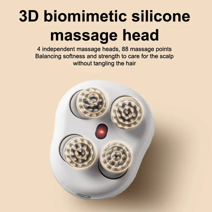 Rechargeable Electric Scalp Massager Brush - Handheld Hair Growth Stimulator for Ultimate Relaxation