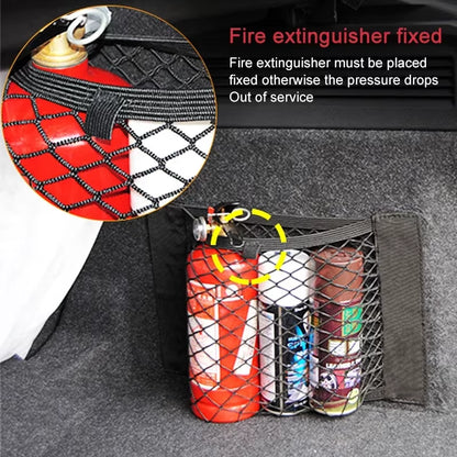 Universal Car Back Seat Organizer - Elastic Mesh Trunk Net with Magic Stickers for Ultimate Storage Solution