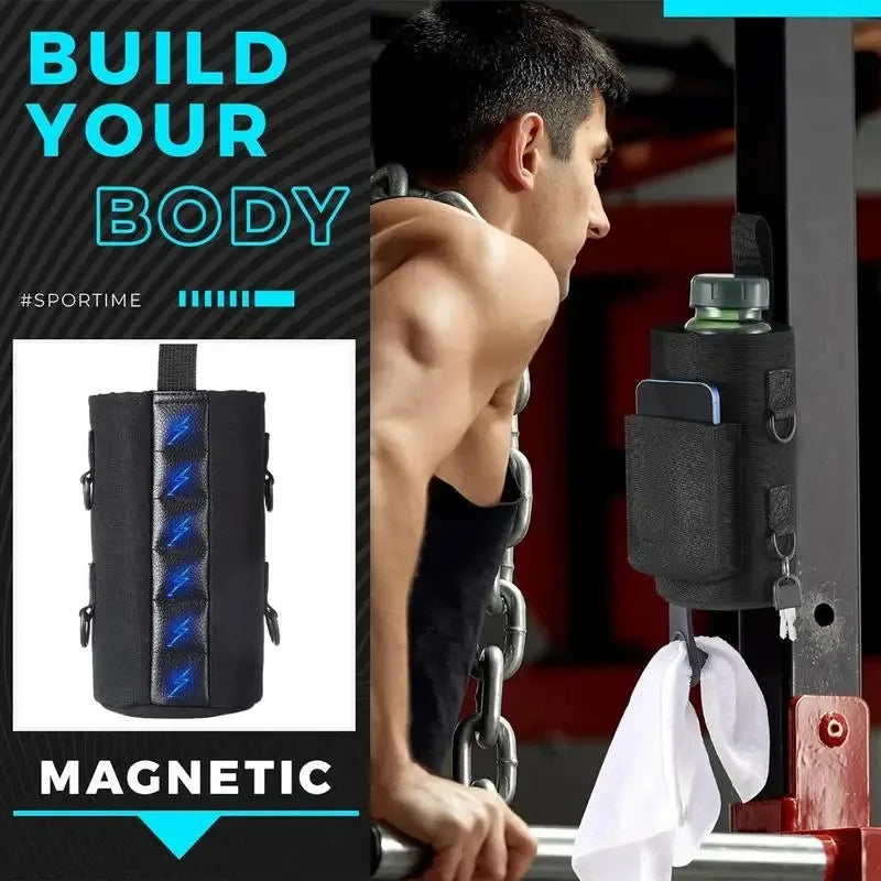 Magnetic Gym Water Bottle Sling Bag - Ultimate Portable Carrier for All Your Gym Essentials