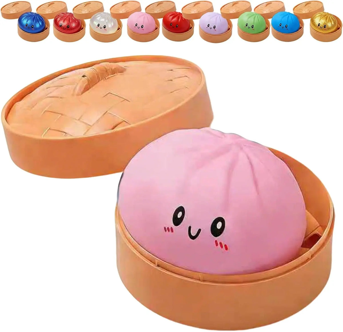  Glitter Dumpling Squishy with Box Dumplings Sensory Squeeze Toy for Stress Relief