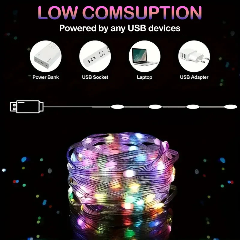 Vibrant USB LED Strip Lights - Perfect for Car Decoration & Festive Celebrations!