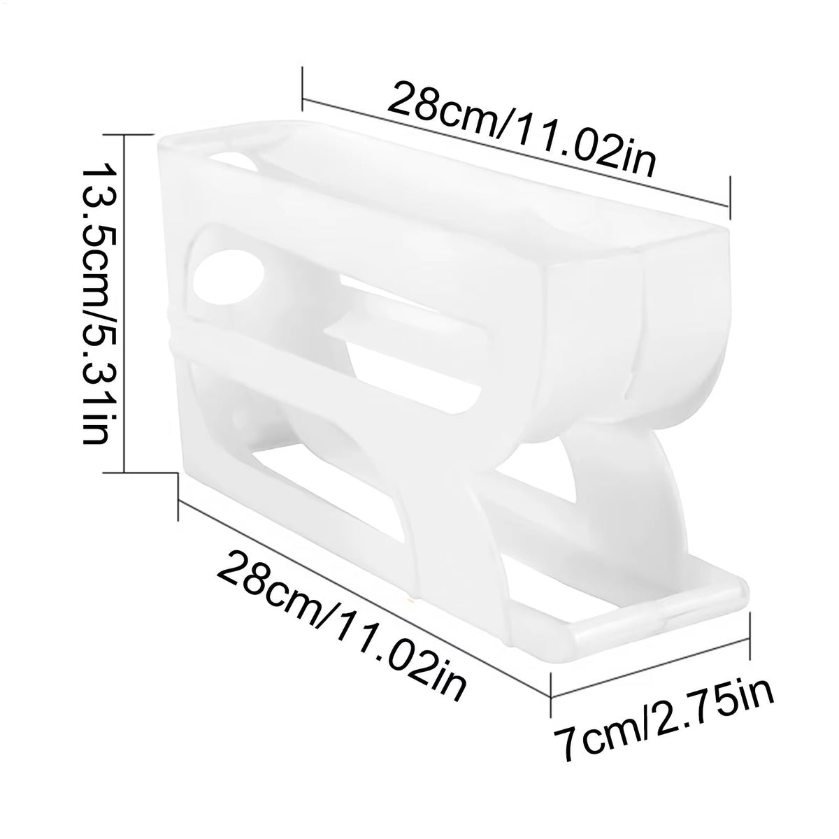 3-Tier Automatic Rolling Egg Container for Refrigerator - Perfect Meal Prep & Pantry Organizer