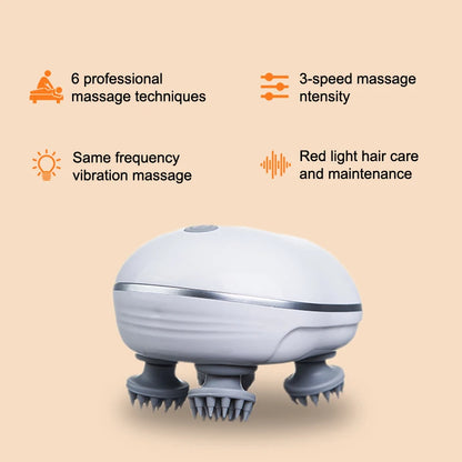Rechargeable Electric Scalp Massager Brush - Handheld Hair Growth Stimulator for Ultimate Relaxation