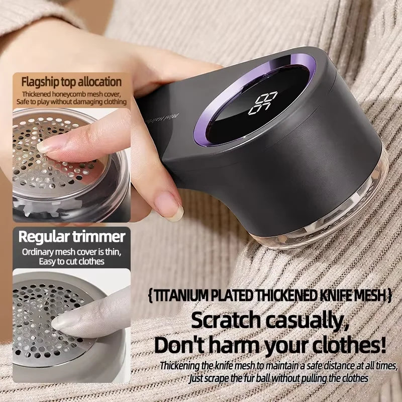Rechargeable Fabric Shaver, Electric Lint Remover for Clothes, Lint Shaver for Clothing & Furniture, Sweater Shaver & Pill Remov