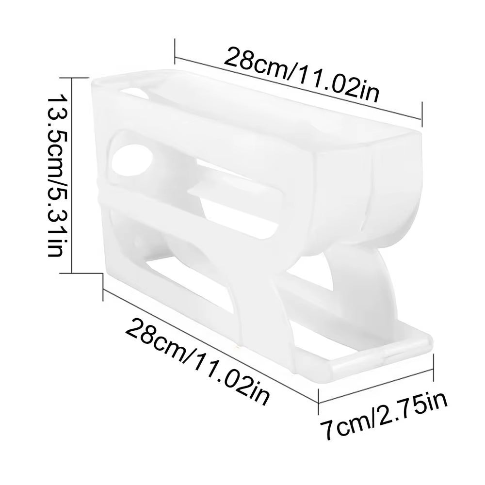 3-Tier Automatic Rolling Egg Container for Refrigerator - Perfect Meal Prep & Pantry Organizer